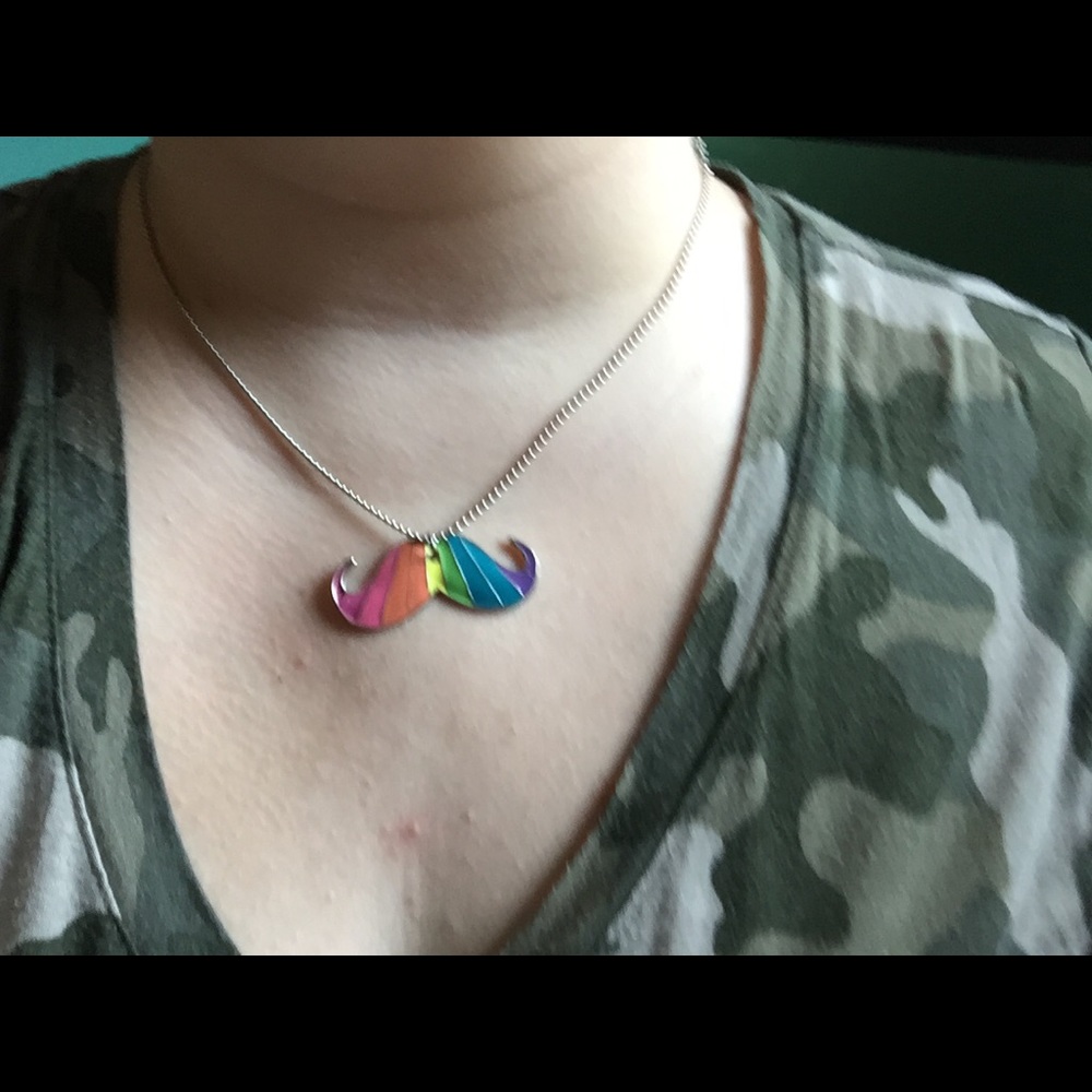 Mustache necklace